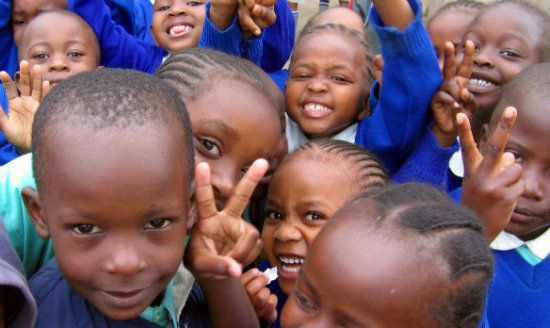 Kenyan children smiling